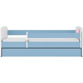 raumhirsch furniture Kinderbett mit Motiv Pferd 80 x 180 cm Holzwerkstoff blau