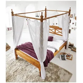 Massivmoebel24 Himmelbett 180 x 200 cm Braun