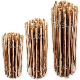 Aquagart 5m Staketenzaun 100cm hoch Lattenabstand 4-6cm Gartenzaun aus Haselnuss Holzzaun