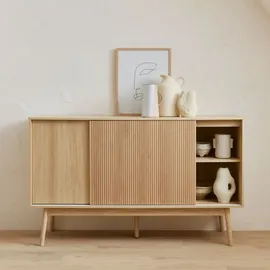 sweeek Skandinavisches Sideboard mit Holzdekor - sweeek