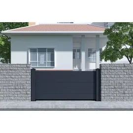 casanoov Vorgartenzaun 189 x 89 cm Grau/Aluminium