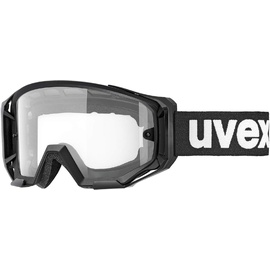 Uvex athletic bike Bike Goggle für Damen und Herren - vergrößertes, beschlagfreies Sichtfeld - beschlagfrei - black-clear - one size