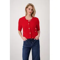 Monari Strickjacke mit kurzen Ärmeln, rot