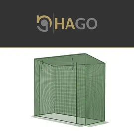 Hago HAGO® Foliengewächshaus Tomatenhaus Pflanzenzelt Stecksystem Reißverschluss Grün
