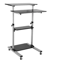ROLINE PC-Steh-Arbeitsplatz, höhenverstellbar, schwarz / grau