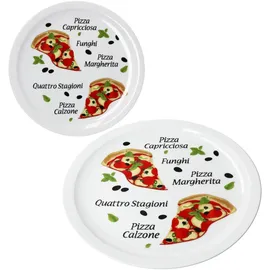 Mambocat 2er Set Variazione Pizzateller 30,5 cm mit Pizza- Ø Schrift-Dekor - 162066