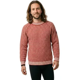 Devold of Norway Islender Refined Pullover Marsala/Offwhite S