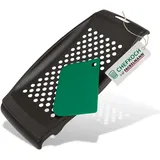 Fackelmann Chefkoch Spätzlereibe mit Schaber – Zweiteilige Spätzlehobel in Grau/Grün – Ideal für Spätzle & Knöpfle – Spätzlepresse mit Schaber für einfaches Durchdrücken