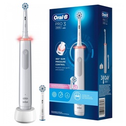 Oral-B Elektrische Zahnbürste Pro 3 3000 Sensitive Clean – Elektrische Zahnbürste – weiß weiß