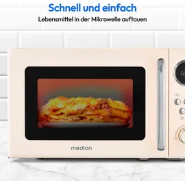 Medion MD15000 Retro Mikrowelle Solo beige 800W 20L