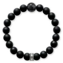 Thomas Sabo Armband Obsidian schwarz, silberfarben A1085-023-11-XL Größe 21