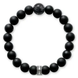 Thomas Sabo Armband Obsidian schwarz, silberfarben A1085-023-11-XL Größe 21
