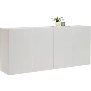 hom'in Sideboard 180 x 80 x 42 cm Weiß