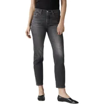 Levi's Damen Jeanshose 501 Crop High Rise, Straight Fit, Schwarz (Long Live The Queen), W25/L30