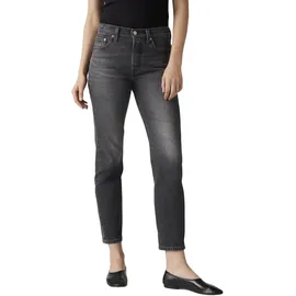 Levi's Damen Jeanshose 501 Crop High Rise, Straight Fit, Schwarz (Long Live The Queen), W25/L30
