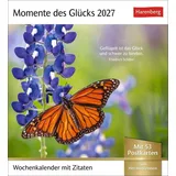 Harenberg Momente des Glücks Postkartenkalender 2027 - Wochenkalender mit Zitaten, mit 53 Postkarten