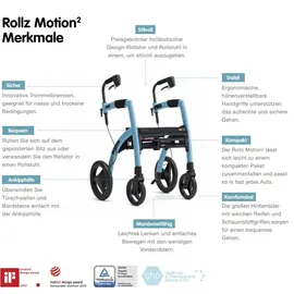 Rollz Motion 2.1 Rollator und Rollstuhl 2in1 Dark Purple