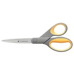 WESTCOTT Papierschere TITANIUM Super grau-gelb 21,0 cm