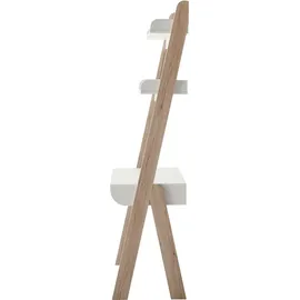 MCA Furniture Schreibtisch Regal weiß matt, Eiche hell Dekor, BxHxT 85x182x48 cm
