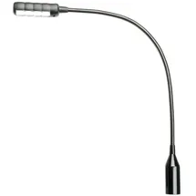 Adam Hall Stands SLED 1 ULTRA XLR 4 - Ultra 4-Pol XLR Schwanenhalsleuchte mit 4 COB LEDs, Leselampe, schwarz