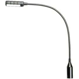 Adam Hall Stands SLED 1 ULTRA XLR 4 - Ultra 4-Pol XLR Schwanenhalsleuchte mit 4 COB LEDs, Leselampe, schwarz