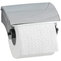 Wenko Toilettenpapierhalter Basic mit Deckel Edelstahl inkl. Befestigung