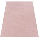 KADIMA DESIGN Teppich Kurzflor Unifarben Wohnzimmer schmutzabweisend Rosa, 80 x 150 cm