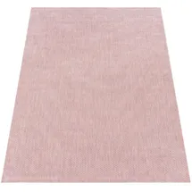 KADIMA DESIGN Teppich Kurzflor Unifarben Wohnzimmer schmutzabweisend Rosa, 80 x 150 cm