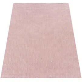 KADIMA DESIGN Teppich Kurzflor Unifarben Wohnzimmer schmutzabweisend Rosa, 80 x 150 cm