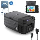 PEME Quest 15 Kompressor Kühlbox 15L - Autokühlschrank Elektrische Gefrierbox Auto PKW Wohnmobil Camping Mini Kühlschrank Kühltruhe App Tragbar... - Schwarz