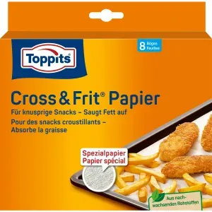 Toppits® Cross & Frit®-Papier, das Backblech bleibt sauber, 1 Packung = 8 Bögen