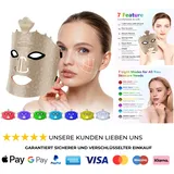 LED Gesichtsmaske mit Rotlichtlampe, 7-Farben LED lichttherapie Maske