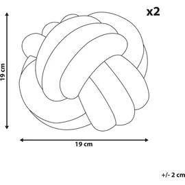 Beliani MALNI Dekokissen 19 x 19 cm Gelb