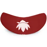 yogabox Yogakissen Halbmond Basic Lotus Stick weiß - bordeaux 40 x 17 12,0 cm 1 St