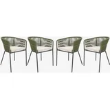 sweeek Santos Gartensessel 59 x 79 x 79 cm khaki/beige 4 St.