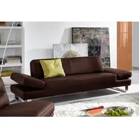 2-Sitzer W.SCHILLIG "taboo", braun (mocca z69), B:202cm H:76cm T:101cm, Flachgewebe S22 (100% Polyester);Stoff S37 (100% Polyester): Luxus-Microfaser in Lederoptik;Longlife Xtra-Leder Z59: Glattleder mit modischer Prägung. Hautstärke 0, 9 - 1, 1 mm;Longlife Xtra-Leder Z69: Das feinnarbige, gedeckte Softleder Z69 besticht durch seine außergewöhnliche Weichheit im trendigen »Vintage-Look«, Hautstärke 0, 9 - 1, 1 mm, Sofas, mit Übertiefe, inklusive Armlehnenverstellung