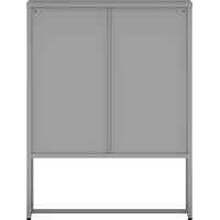 [en.casa] Büroschrank Sund mit 3 Schubladen 105x80x40 cm Grau