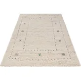 HANSE HOME Mint Rugs Nomadic Teppich Hochflor Wohnzimmer-Teppich Weich Flauschig Langflor Shaggy Flokati Boho Ethno-Design für Kinderzimmer Schlafzimmer Küche Flur Creme 120x170 cm