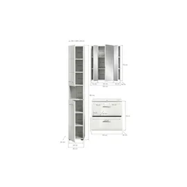 Möbel Kraft Badezimmer-Set Ice 2-tlg. Weiß