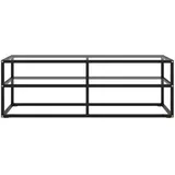 vidaXL TV-Schrank Schwarz mit Hartglas 120x40x40 cm