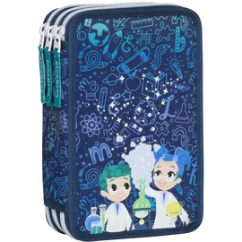 BECKMANN Federmäppchen 3-Fold Pencil Case Science