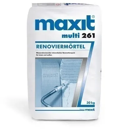 Renoviermörtel - maxit multi 261, grau - 30kg - Ausgleichsputz