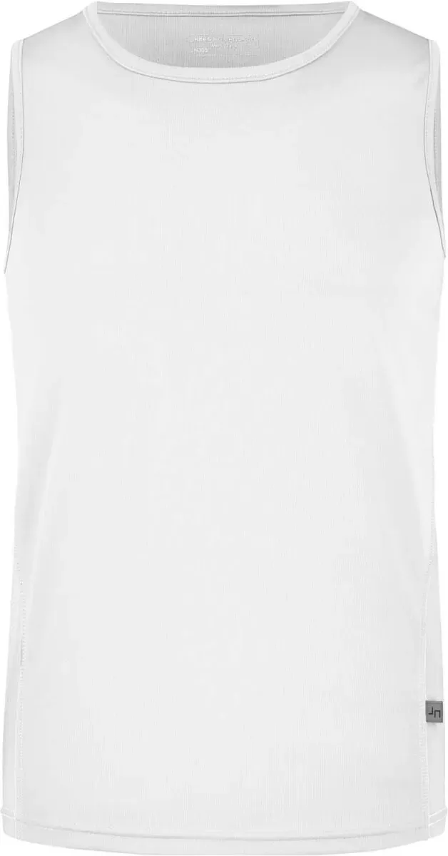 James & Nicholson Herren Lauf Shirt ärmellos Tank Top JN305 white/white XXL