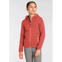 Fleecejacke, mit Kapuze, Wärmend & Atmungsaktiv & Schnell trocknend, Gr. 176, calypso-anthrazit, , 18306734-176