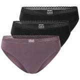 SCHIESSER Rioslip 3 St. Lila/Schwarz 46
