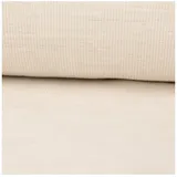 SCHÖNER LEBEN. Stoff Gardinenstoff Leinenoptik Natur Meterware mit Bleiband 300cm, made in Germany beige