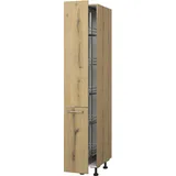 KOCHSTATION Apothekerschrank »KS-Trea SVAV30-195«, inklusive 5 verstellbarer Drahtkörbe, Höhe 195 cm, Breite 30 cm, braun