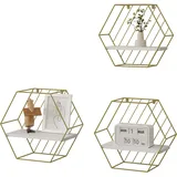 EUGAD Wandregal 3 tlg. Hexagon 0 x 0 x 0 cm Weiß