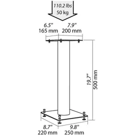 NORSTONE Stylum 1 Lautsprecherständer max. 50 kg Traglast - Weiß