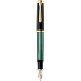 Pelikan M400 Kolbenfüller schwarz/grün/gold F (fein),